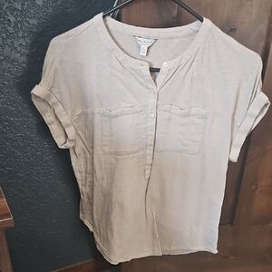 Lucky Brand Light Beige Button-Down Shirt